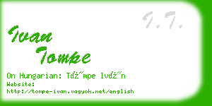 ivan tompe business card